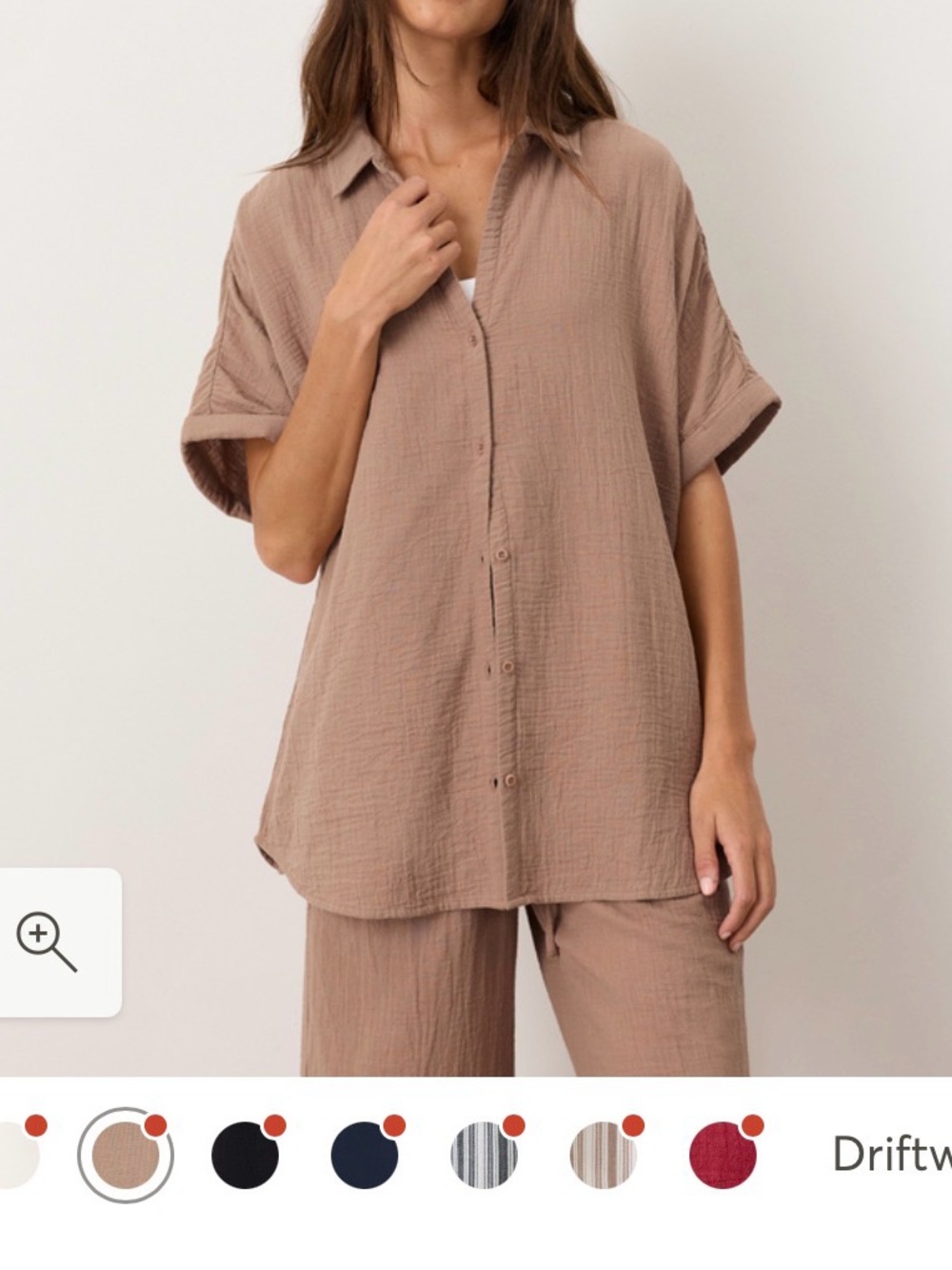 NWOT PACT- Women’s Organic Coastal Double Gauze Oversized Shirt - EXTRA LARGE
